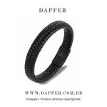 Men’s Premium Braided Leather Bracelet - Image 2