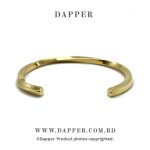 Vintage Mobius Twist Golden Cuff Bracelet For Men - Image 2