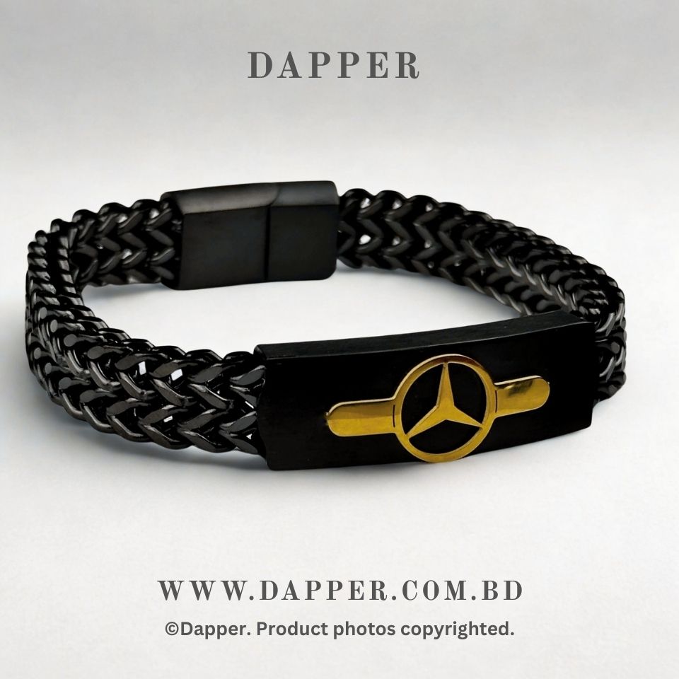 Copy-of-Copy-of-Dapper-17.jpg Phoenix Titanium Black Mercedes Bracelet For Men - Image 1