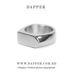 Trendy Smooth Polished Sliver Titanium Finger Ring For Men
