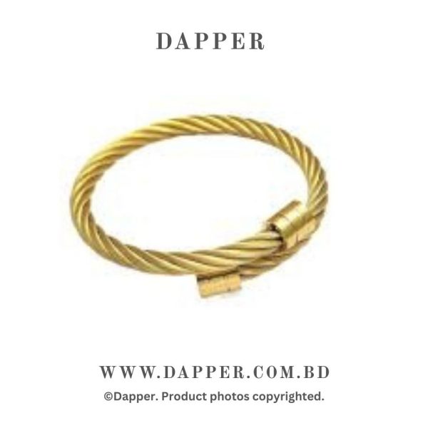 Unique Resizable Golden Color Bracelet Vintage Round For Men
