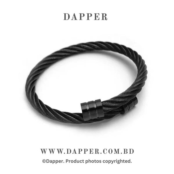 Unique Resizable Black Color Bracelet Vintage Round For Men