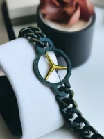 10mm Black Color Mercedes-Benz Bracelet For Man - Image 2