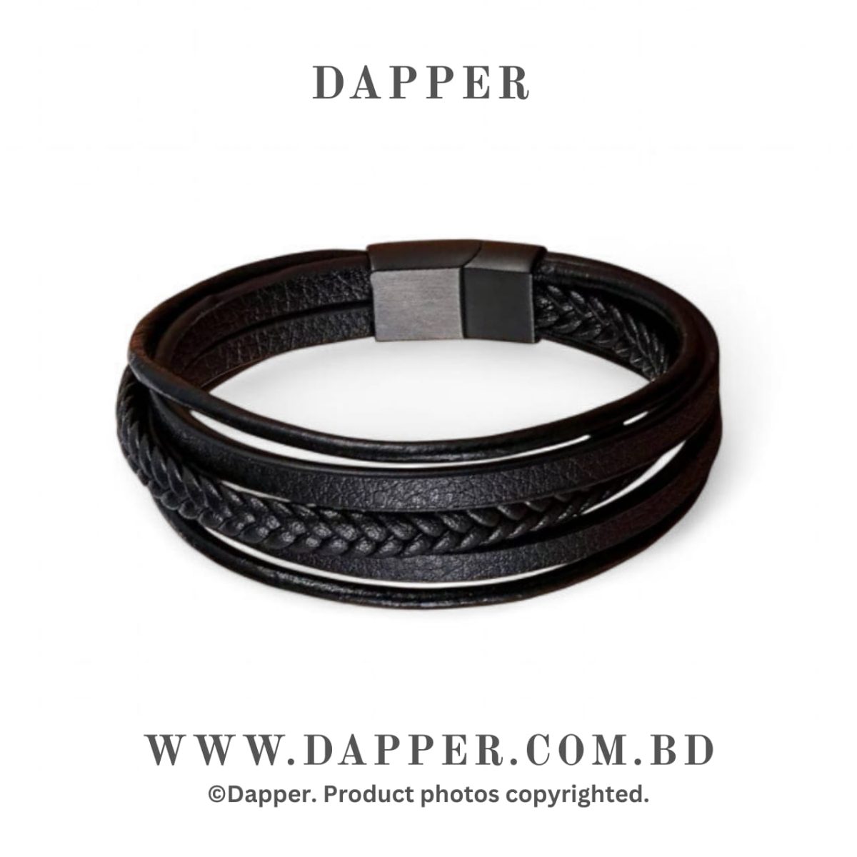 Multilayer Leather Bracelet Men Stainless Steel Top Quality - Image 2