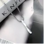 Simple Rectangular Pendant Necklace Fashion for Men - Image 2