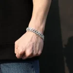 Trendy Lced Out Diamond Cut Neck Bracelet For Men - Image 2